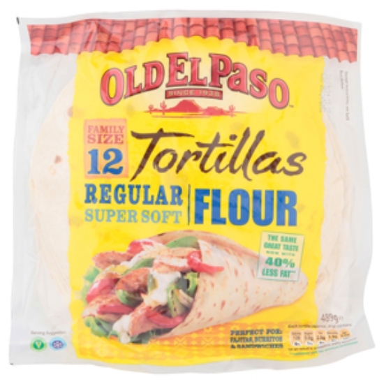 Picture of Old El Paso Flour Tortilla Reg 8s 326g x12